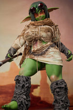 Load image into Gallery viewer, 120cm Goblin Sex Doll Barza, Green Skin Shortstack Goblin Hentai Figure