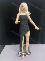 Load image into Gallery viewer, Elegant Black Long Dress for 60 - 80cm BJD Doll, 1/3 Scale Fashion Doll Dress