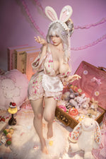 Load image into Gallery viewer, 73cm Realistic Sex Doll Sakura, White Hair Seductive Wife Hentai Figure