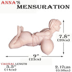 Load image into Gallery viewer, Dimension details of anime bondage figurine sex doll Anna, with total length 9 inches (23cm) and weight 2.17lbs (0.98kg)
