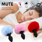 Load image into Gallery viewer, Bunny Tail Vibrating Anal Plug, Remote Sex Toy for BDSM Animal Plays