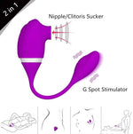 Load image into Gallery viewer, Clit Sucker Vagina Sucking Vibrator with Vibrating Egg 2 In 1 G-Spot Clitoris Stimulator