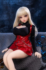 Load image into Gallery viewer, Sweet 65cm petite sex doll, german blonde hair maiden Alice looking at viewers with innocent eyes