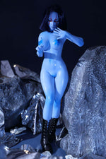 Load image into Gallery viewer, Alien Mini Sex Doll 60cm Momoko, Blue Skin Slim Oni Girl Figurine