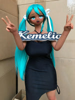 Load image into Gallery viewer, 60cm Brazilian Miku Hentai Sex Doll, Tan Big Breasts Ahegao Miku Sex Doll