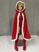 Load image into Gallery viewer, Traditional Christmas Cloak for 1/3 Scale Anime Figure and BJD Dolls