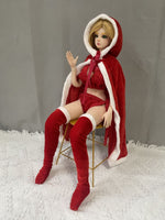 Load image into Gallery viewer, Traditional Christmas Cloak for 1/3 Scale Anime Figure and BJD Dolls
