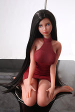 Load image into Gallery viewer, Tanned Skinny 60cm Mini Sex Doll Via, Black Hair Sexy Filipina Figure (Customized)