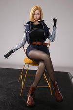 Load image into Gallery viewer, Dragon Ball Sex Doll Android 18, Blonde Hair Cowgirl Mini Sex Doll (65cm)
