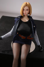 Load image into Gallery viewer, Dragon Ball Sex Doll Android 18, Blonde Hair Cowgirl Mini Sex Doll (65cm)