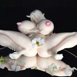 画像をギャラリービューアに読み込む, anime dragon girl onahole doll, sexy fleshlight Ling sitting on the mirror with flowers