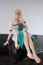 Load image into Gallery viewer, Mini Anime Sex Doll Princess Zelda, Blonde Hair Elf Hentai Figure