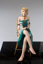 Load image into Gallery viewer, Mini Anime Sex Doll Princess Zelda, Blonde Hair Elf Hentai Figure