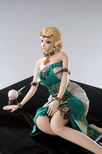 Load image into Gallery viewer, Mini Anime Sex Doll Princess Zelda, Blonde Hair Elf Hentai Figure