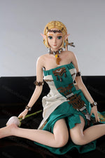 Load image into Gallery viewer, Mini Anime Sex Doll Princess Zelda, Blonde Hair Elf Hentai Figure