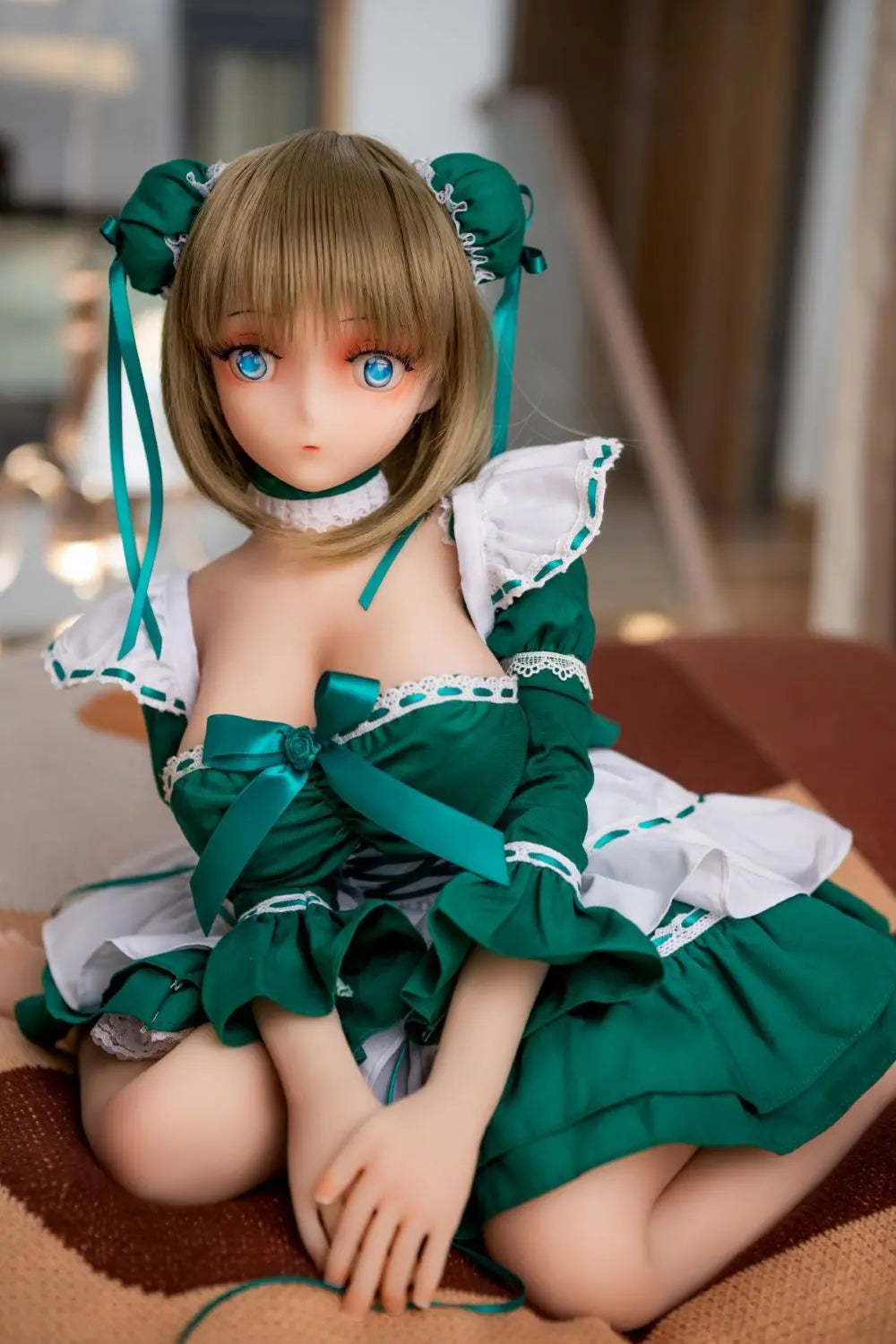 Mini realistic 68cm petite sex doll Emily in wariza position