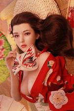 Load image into Gallery viewer, Realistic 165cm Brunette Sex Doll, Skinny Japanese Kimono Princess Ruri