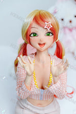 Load image into Gallery viewer, Twintails Anime Sex Doll Pixie, 90cm Mini Sex Doll with Hentai Lewd Smile