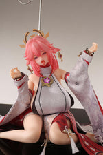Load image into Gallery viewer, Anime Mini Sex Doll Yae Miko, Ahegao Pink Fox Girl Genshin Hentai Figure