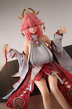 Load image into Gallery viewer, Anime Mini Sex Doll Yae Miko, Ahegao Pink Fox Girl Genshin Hentai Figure