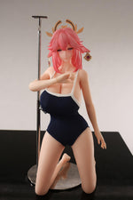 Load image into Gallery viewer, Anime Mini Sex Doll Yae Miko, Ahegao Pink Fox Girl Genshin Hentai Figure
