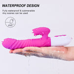 Load image into Gallery viewer, Double Tongue Vibrator Telescopic Rotating Dildo