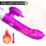 Load image into Gallery viewer, Double Tongue Vibrator Telescopic Rotating Dildo