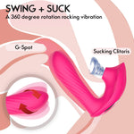 Load image into Gallery viewer, 2 in 1 Clit Sucking G-Spot Vibrator with Rotation