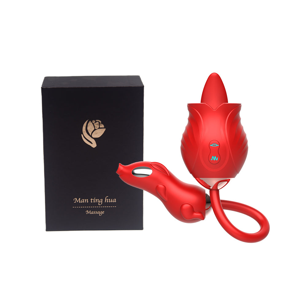 rose toy sexual Anal Beads Anal Butt Plug,10 Rotate Twist and Vibrating Modes,Prostate –  honeysx main image 1