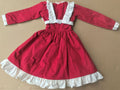 1/3 scale anime figures red maid outfit, suitable for 65cm dolls, with lovely flower decor apron - back side image