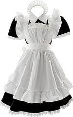 Load image into Gallery viewer, sample image of 1/4 scale anime figures maid dress, a classic black&amp;white japanese maid costume
