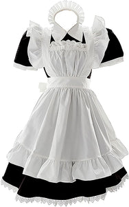 sample image of 1/4 scale anime figures maid dress, a classic black&white japanese maid costume