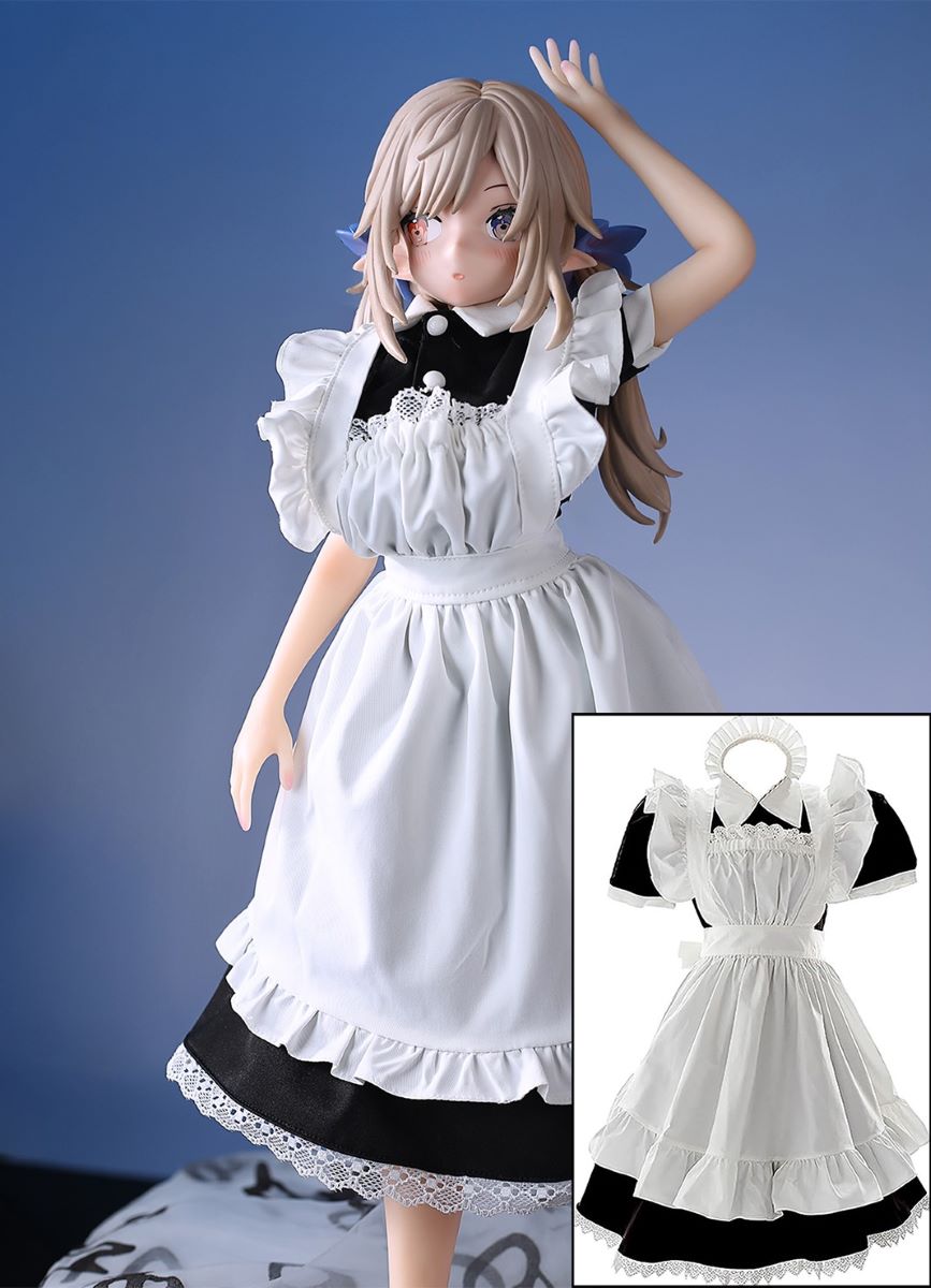 Maid dress for 1/4 scale anime figures, a classic black&white japanese maid costume