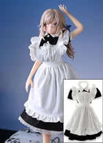 Load image into Gallery viewer, Maid dress for 1/4 scale anime figures, a classic black&amp;white japanese maid costume
