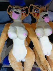 100cm Furry Mini Sex Doll Lioness, Stuffed Sexy Feline Sex Doll