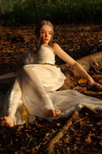 Load image into Gallery viewer, 120cm elf sex doll Frieren sitting in the forest, looking at the sunset, the sunlight makes her look even more beautiful than usual
