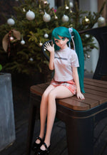 Load image into Gallery viewer, 60cm Vocaloid Mini Sex Doll Miku, Green Hair Japanese Anime Sex Doll
