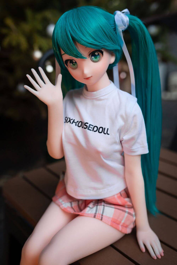 60cm Vocaloid Mini Sex Doll Miku, Green Hair Japanese Anime