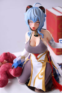 65cm Ganyu Sex Doll, Ahegao Sex Doll, Impact Hentai Cast Off Figure, ahegao face sitting on ground
