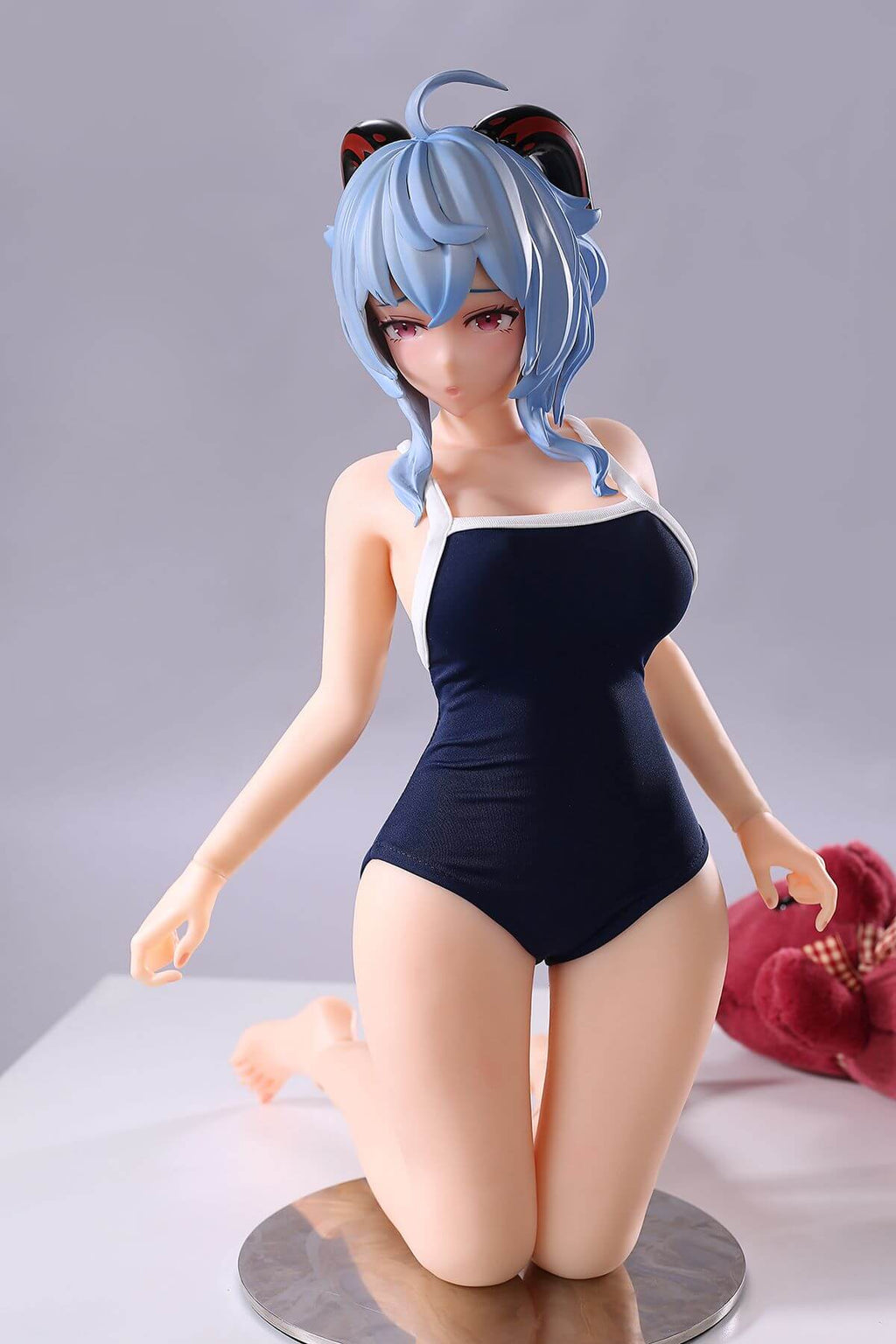 65cm Ganyu Sex Doll, Ahegao Sex Doll, Impact Hentai Cast Off Figure, shy blush face in swimsuit