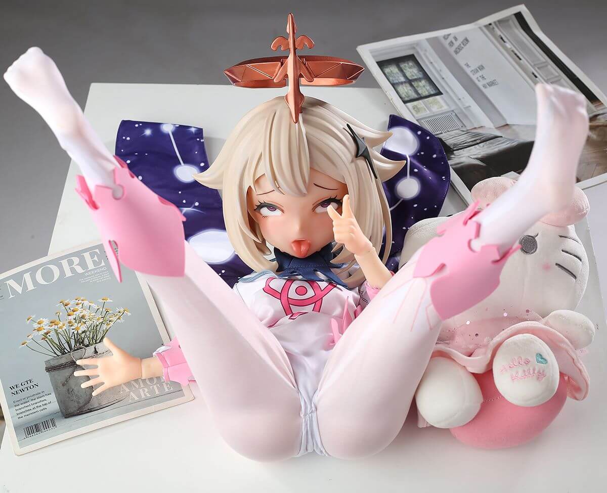 65cm Paimon sex doll of Genshin Impact hentai, Ahegao sex doll version, spreading her legs
