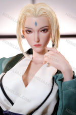 画像をギャラリービューアに読み込む, 73cm Realistic Anime Sex Doll Tsunade, Naruto Blonde Milf Hentai Figure
