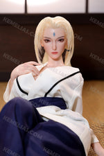 画像をギャラリービューアに読み込む, 73cm Realistic Anime Sex Doll Tsunade, Naruto Blonde Milf Hentai Figure
