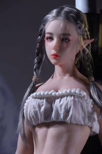76cm Elf hentai Frieren, a Succubus mini elf sex doll's beautiful face and blue eyes
