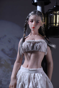 76cm Elf hentai Frieren, a Succubus mini elf sex doll's beautiful body under the moonlight