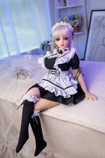 Load image into Gallery viewer, 80cm Maid Mini Sex Doll Sakuya, While Hair Anime Maid Girl Sex Doll
