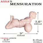 Load image into Gallery viewer, Dimension details of anime bondage figurine sex doll Anna, with total length 9 inches (23cm) and weight 2.17lbs (0.98kg)
