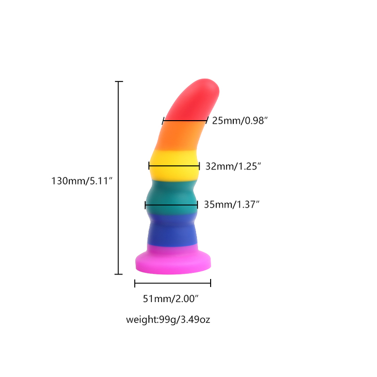 Rainbow Dildo with Suction Cup Kemelia Rainbow Dildo with Suction Cup Kemelia