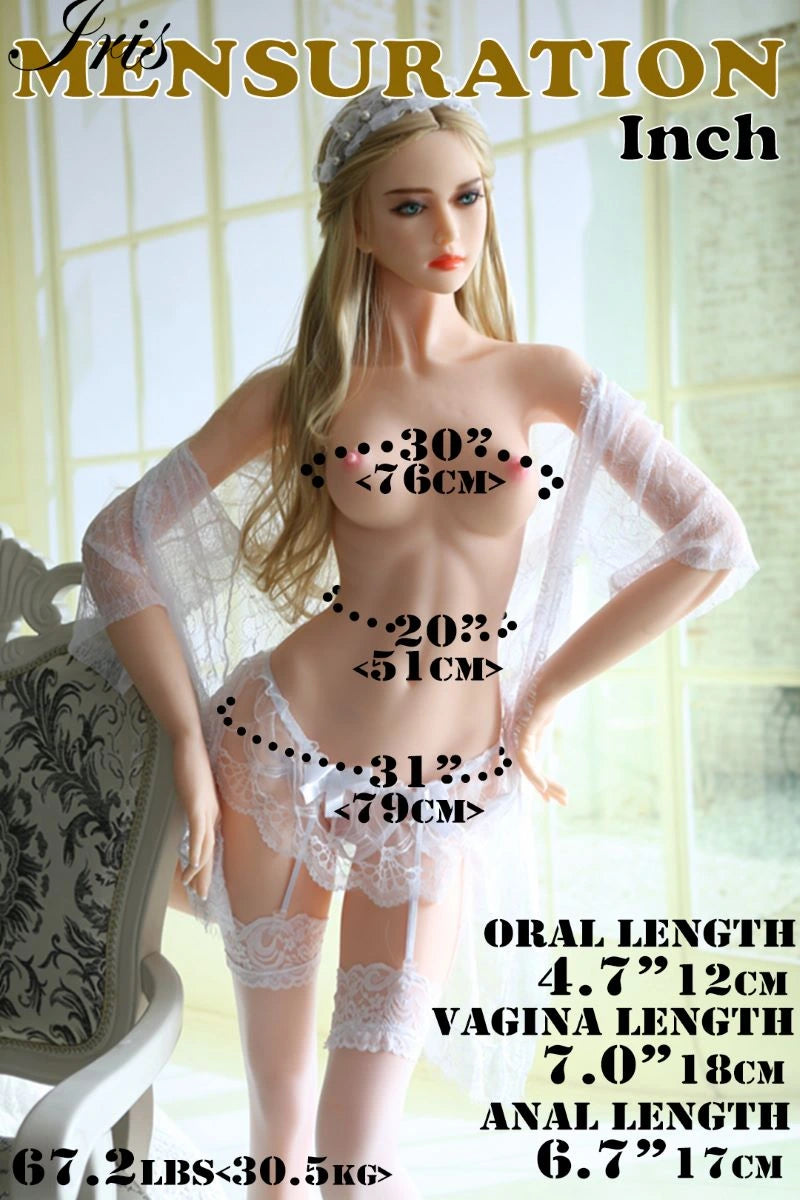 Realistic 148cm C-cup Blonde Sex Doll, 4'10 Exquisite Teen Girl Iris's dimension detail