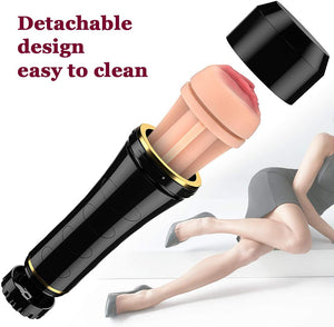 Realistic Vagina Pocket Pussy, Handsfree Fleshlight, Vacuum Suction Masturbator, detachable design